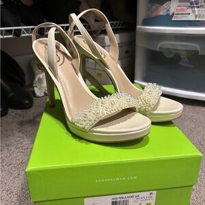 Sam Edelman Cream Elegant Heels